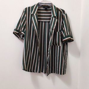 Stripe button up shirt